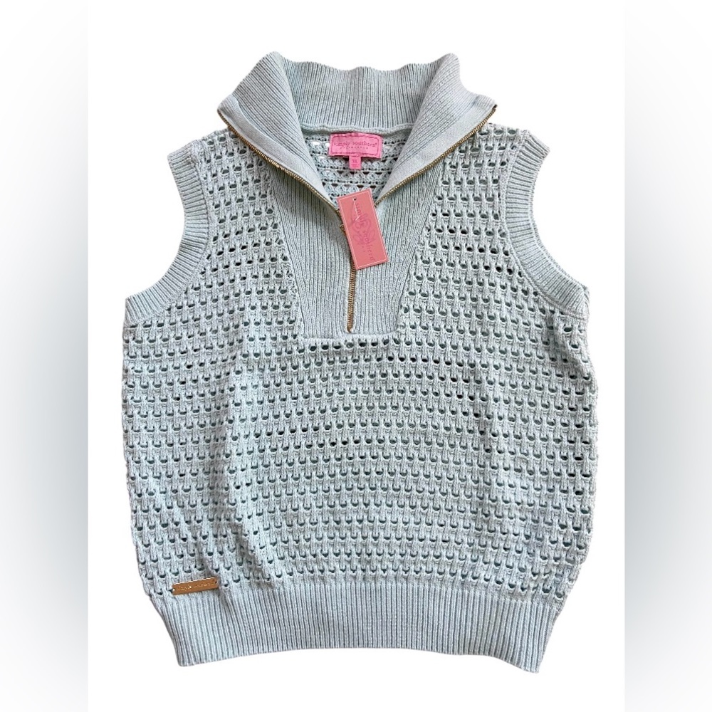 Simply Southern Women’s  Light Mint Zip Up Sweater Vest